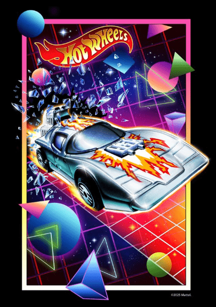 Hot Wheels Retro Wall Art Print,frame