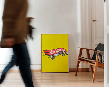Hot Wheels Skateboard Icon Logo Wall Art Portrait Retro Print wall - art - picture - poster
