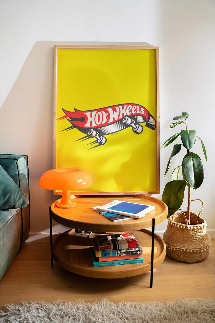 Hot Wheels Skateboard Icon Logo Wall Art Portrait Retro Print wall - art - picture - poster