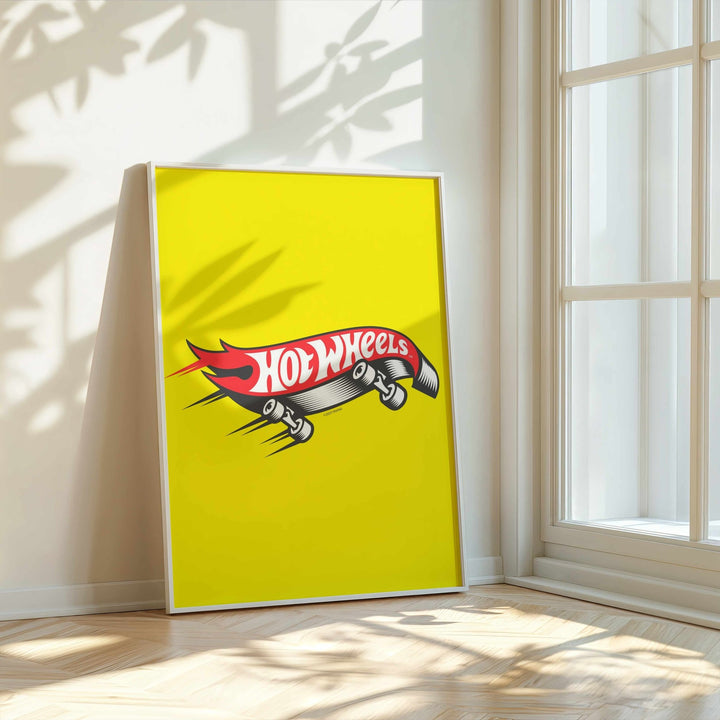Hot Wheels Skateboard Icon Logo Wall Art Portrait Retro Print wall - art - picture - poster