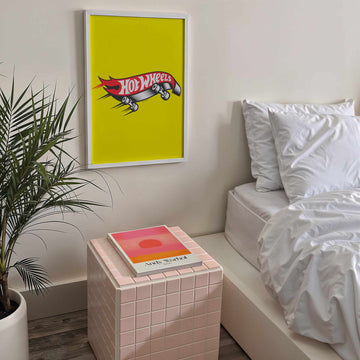 Hot Wheels Skateboard Icon Logo Wall Art Portrait Retro Print wall - art - picture - poster