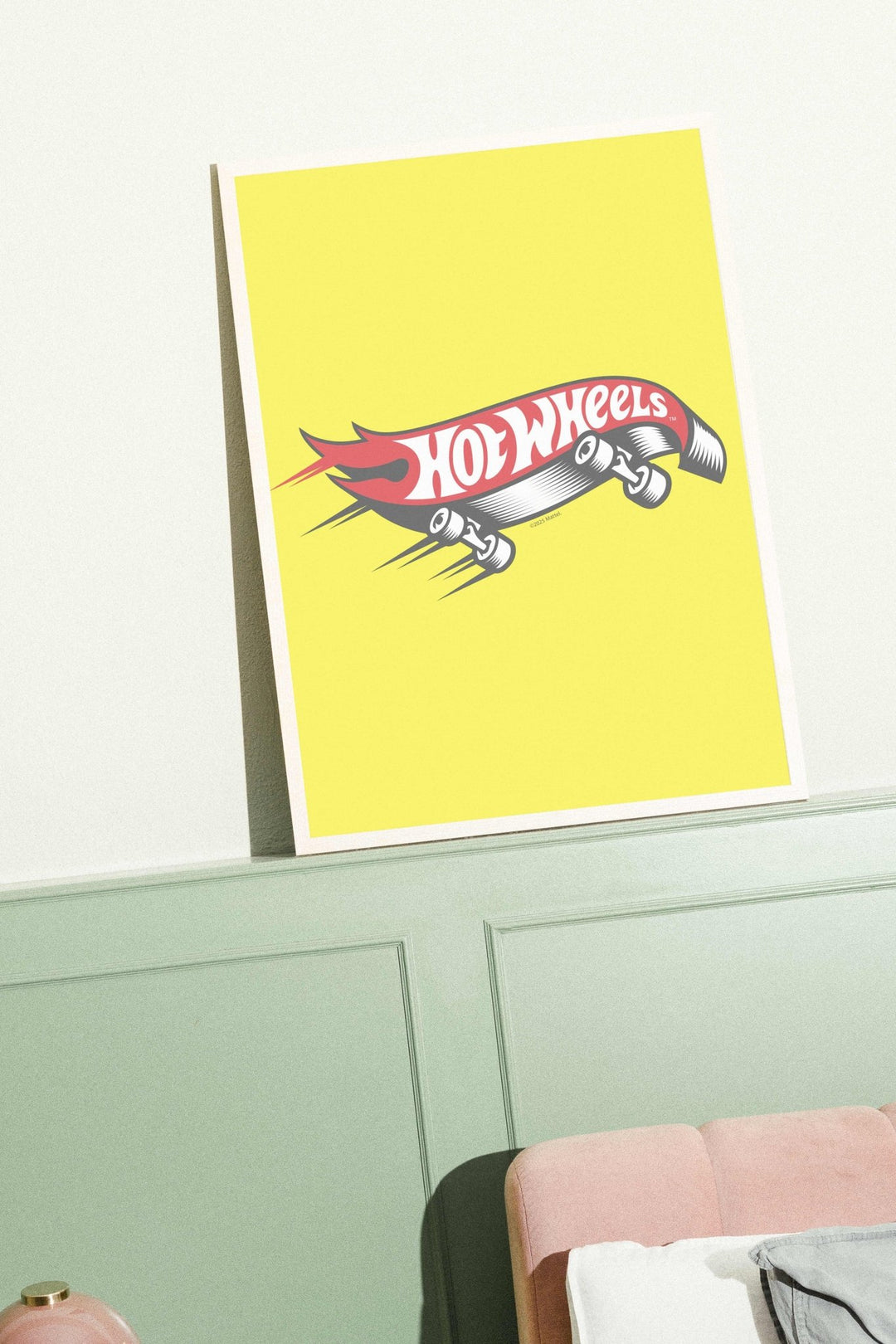 Hot Wheels Skateboard Icon Logo Wall Art Portrait Retro Print wall - art - picture - poster