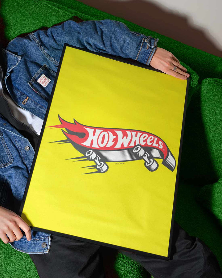 Hot Wheels Skateboard Icon Logo Wall Art Portrait Retro Print wall - art - picture - poster