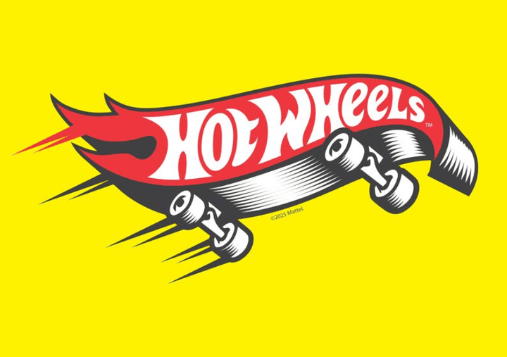 Hot Wheels Skateboard Icon Logo Wall Art Retro Print,frame