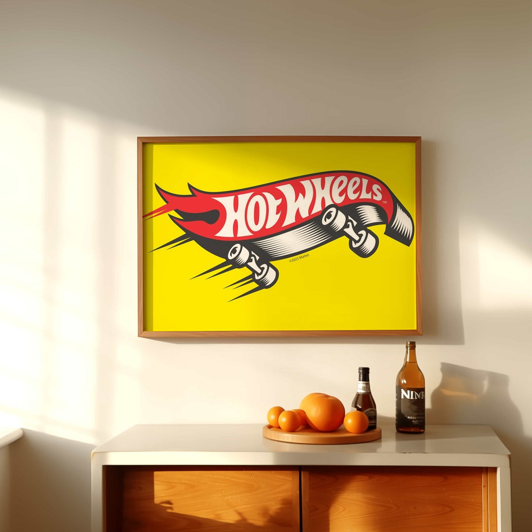Hot Wheels Skateboard Icon Logo Wall Art Retro Print wall - art - picture - poster