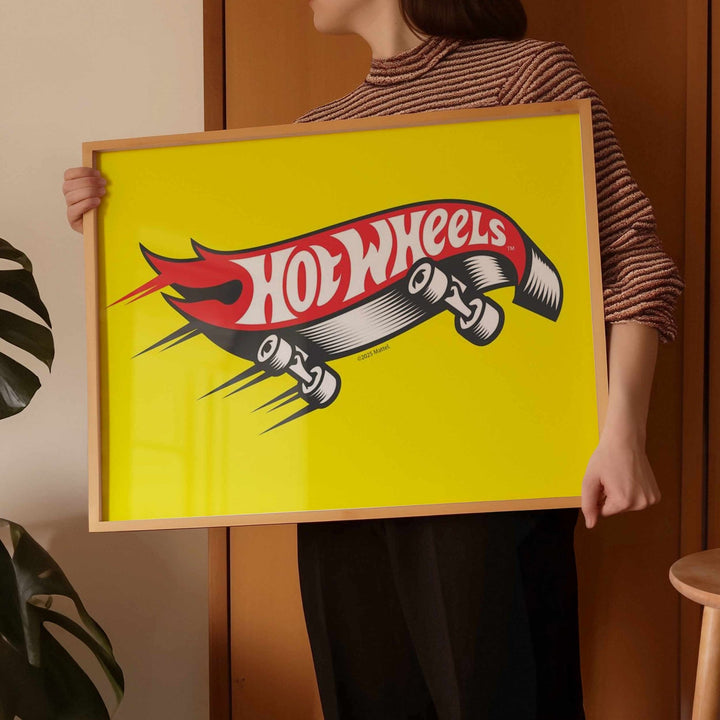 Hot Wheels Skateboard Icon Logo Wall Art Retro Print wall - art - picture - poster