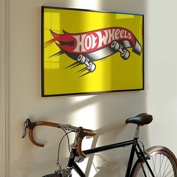 Hot Wheels Skateboard Icon Logo Wall Art Retro Print wall - art - picture - poster