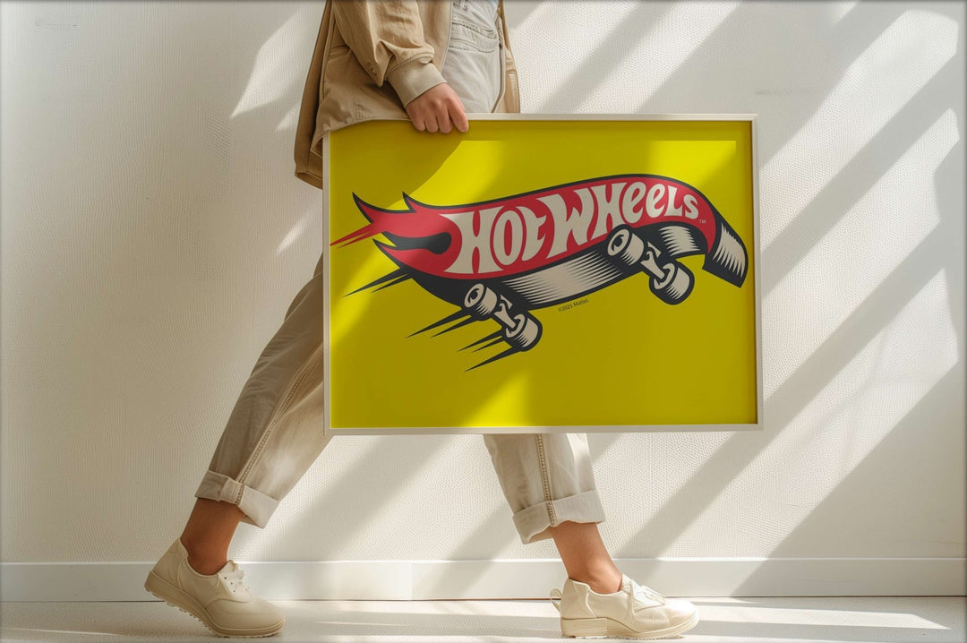 Hot Wheels Skateboard Icon Logo Wall Art Retro Print wall - art - picture - poster