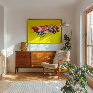Hot Wheels Skateboard Icon Logo Wall Art Retro Print wall - art - picture - poster