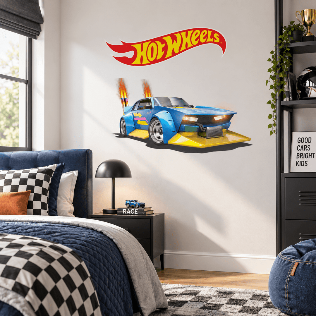 Hot Wheels: Turbo Burn Pack Kids Sticker Car Decal wall-art-picture-poster