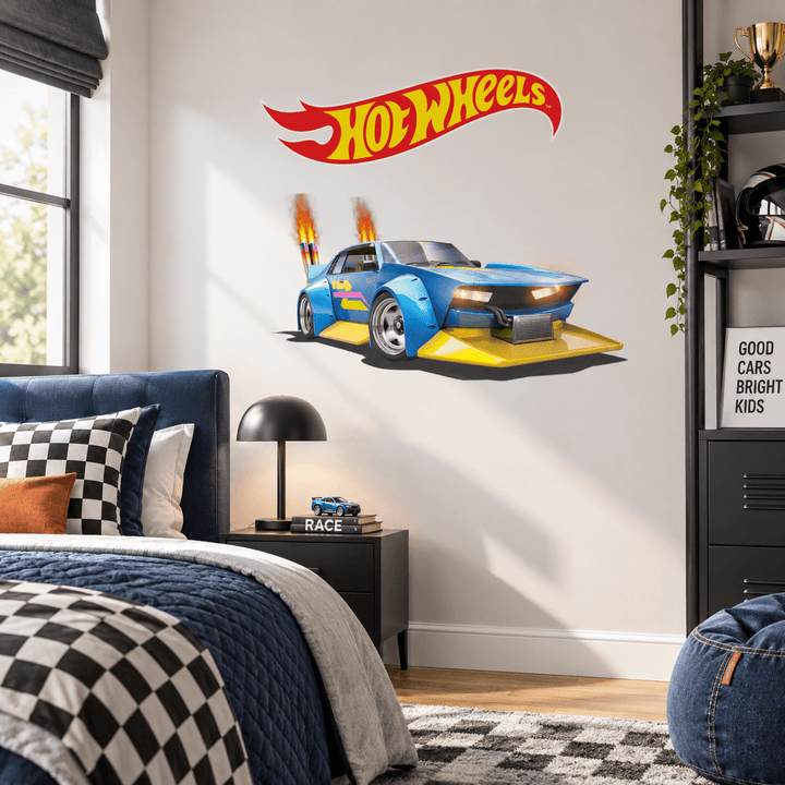 Hot Wheels: Turbo Burn Pack Kids Sticker Car Decal wall-art-picture-poster