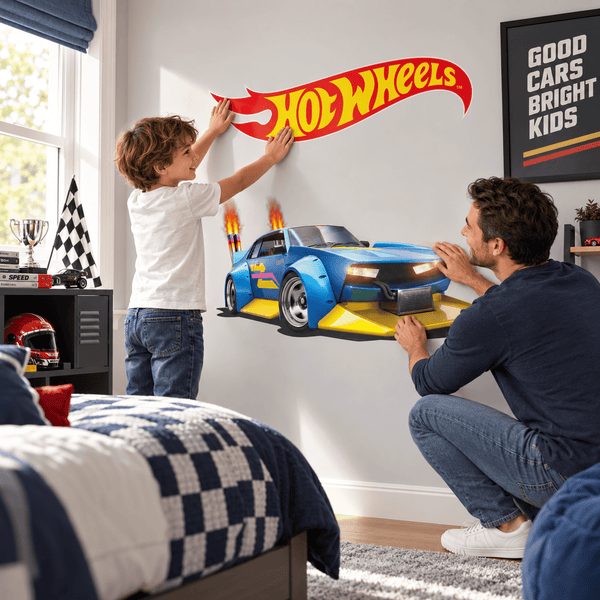 Hot Wheels: Turbo Burn Pack Kids Sticker Car Decal