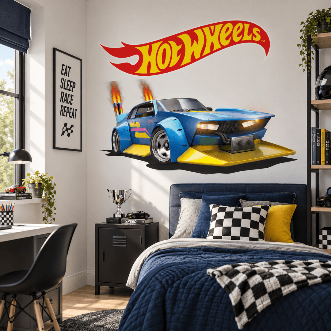 Hot Wheels: Turbo Burn Pack Kids Sticker Car Decal wall-art-picture-poster