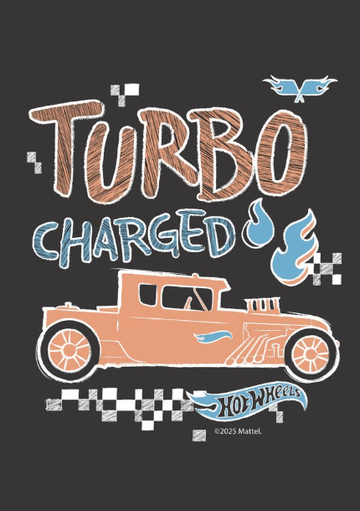 Hot Wheels Turbo Charged Kids Print,frame