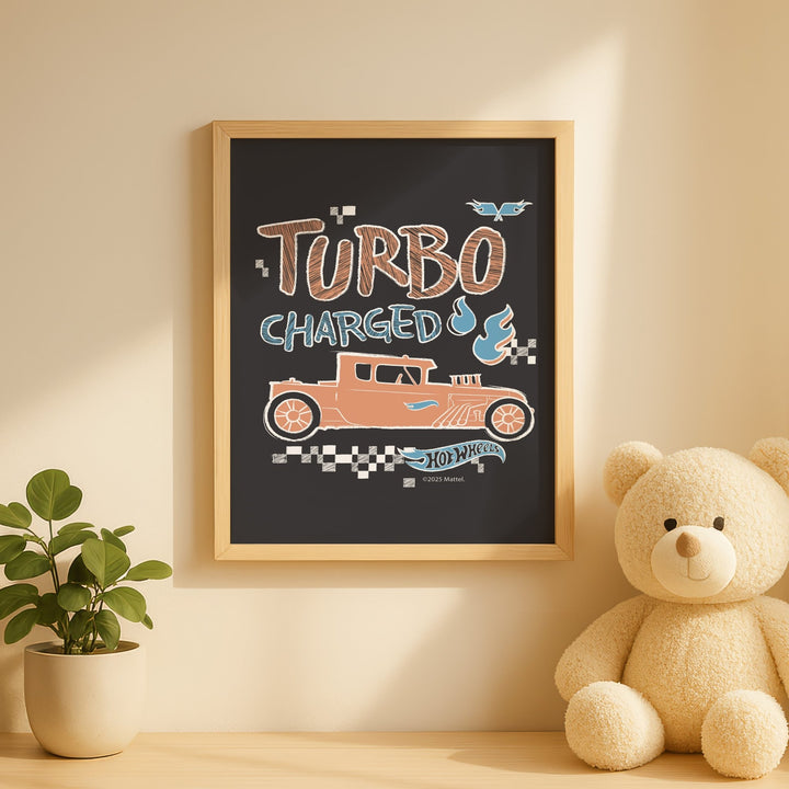 Hot Wheels Turbo Charged Kids Print wall - art - picture - poster