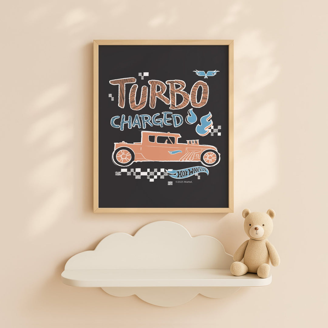 Hot Wheels Turbo Charged Kids Print wall - art - picture - poster