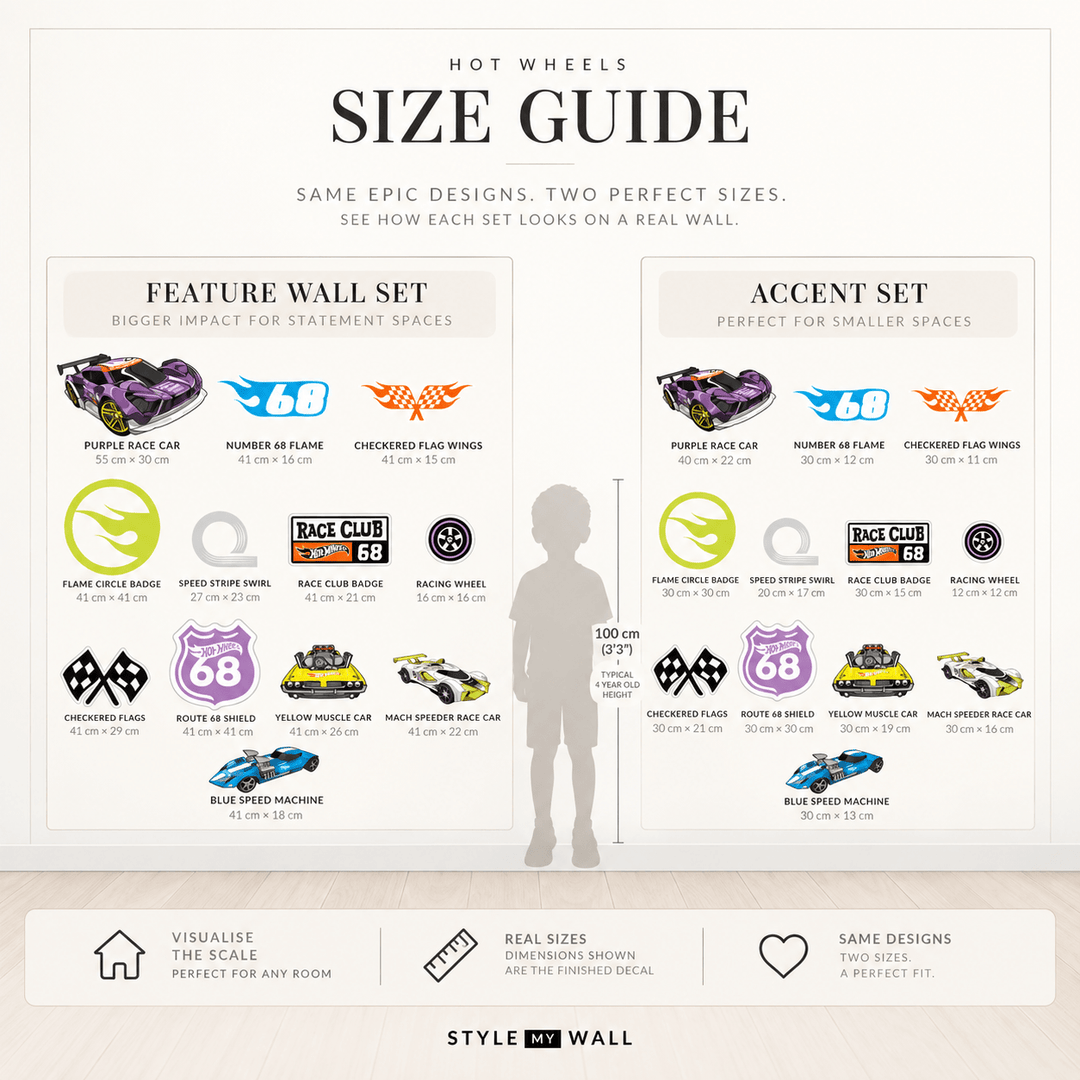 Hot Wheels: Ultimate Racers Wall Car Sticker Decal Pack wall-art-picture-poster