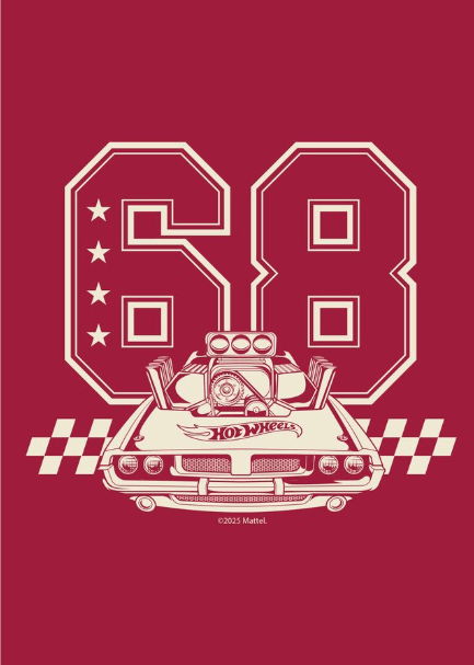 Hot Wheels Varsity Club Poster Vintage,frame