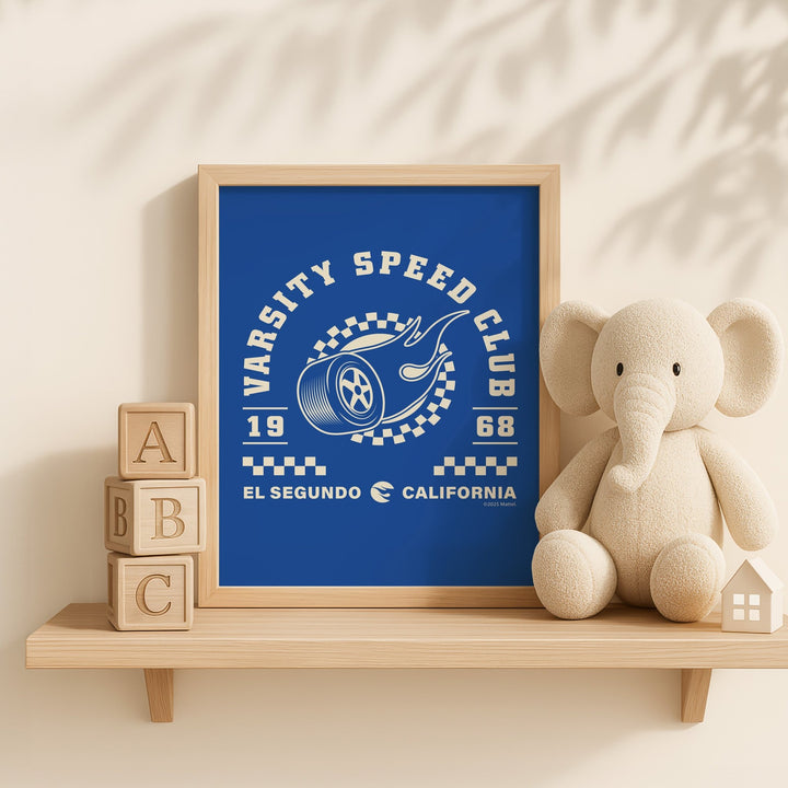 Hot Wheels Varsity Speed Club 1968 Print wall - art - picture - poster