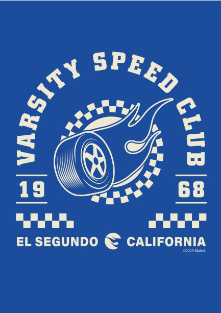 Hot Wheels Varsity Speed Club 1968 Print,frame