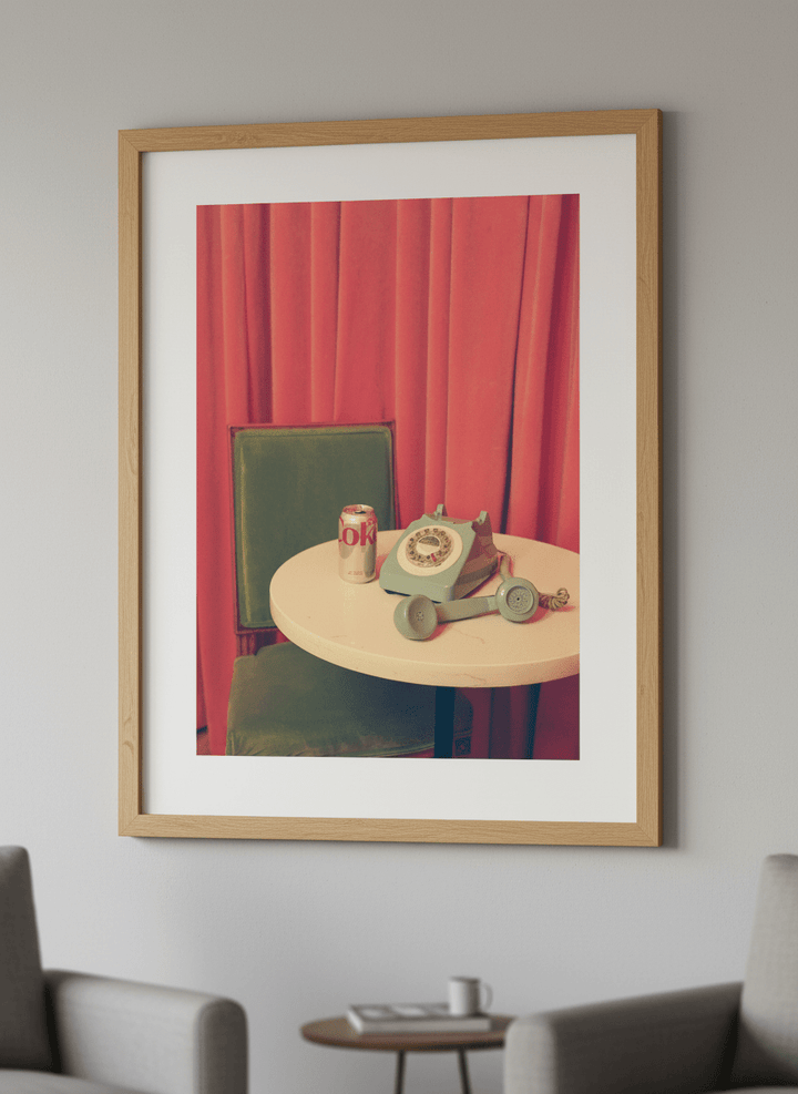 Modern wall art styled above a sofa in a neutral living room