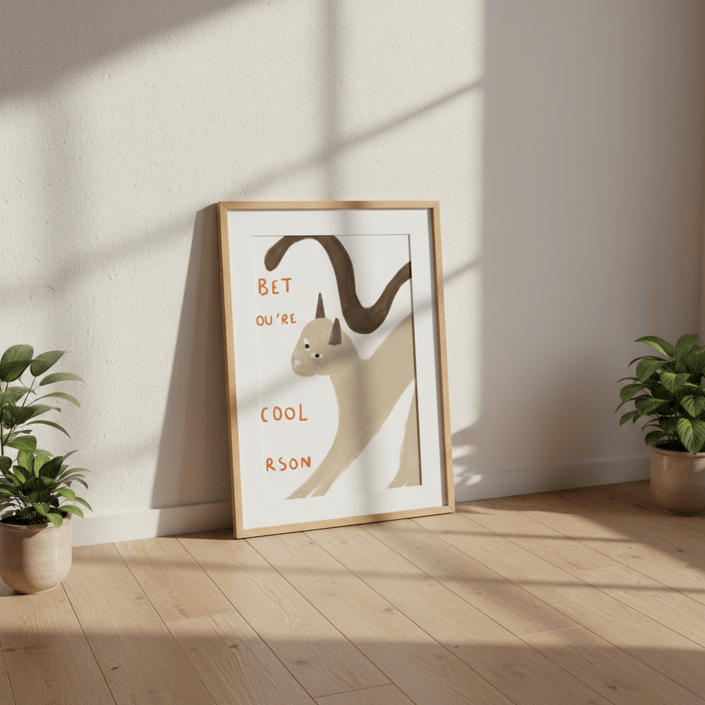 I Bet You're a Cool Person Cat by Hayde Nizard wall - art - picture - poster