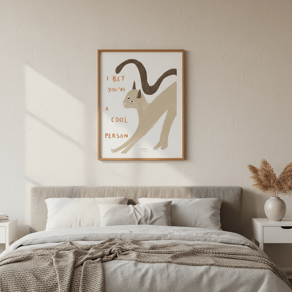 I Bet You're a Cool Person Cat by Hayde Nizard wall - art - picture - poster