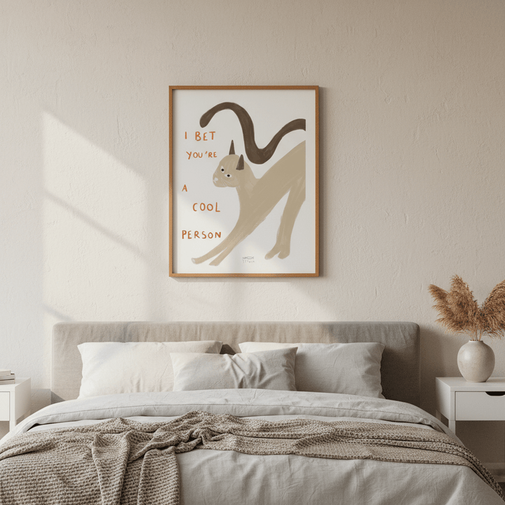 I Bet You're a Cool Person Cat by Hayde Nizard wall - art - picture - poster