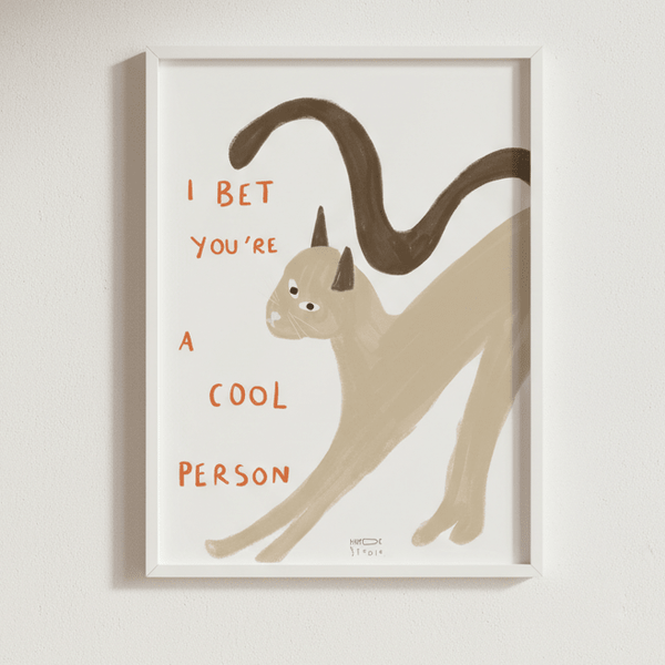 I Bet You're a Cool Person Cat by Hayde Nizard | Art & Canvas Print