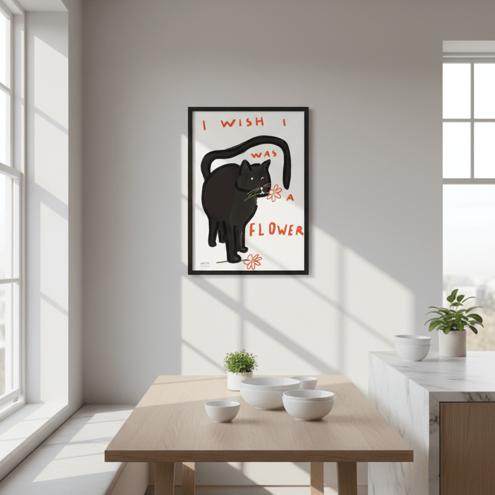 I Wish I Was a Flower Cat by Hayde Nizard wall - art - picture - poster