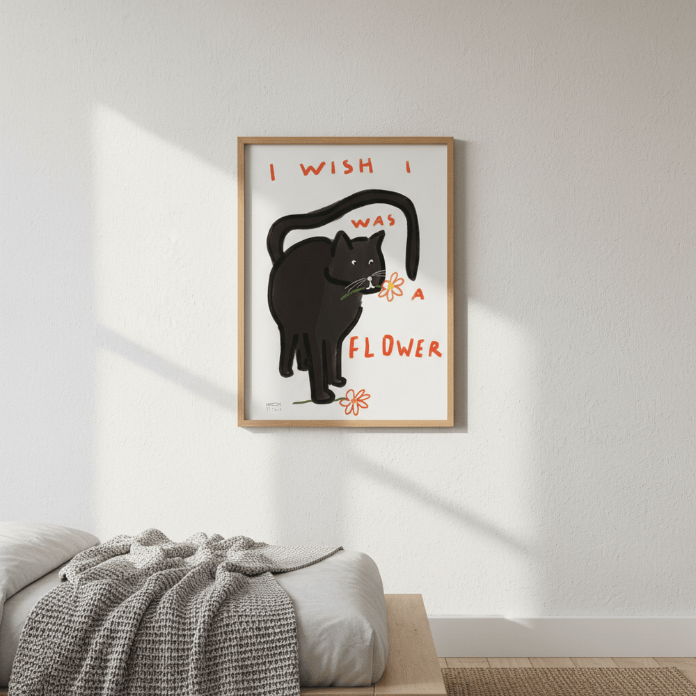 I Wish I Was a Flower Cat by Hayde Nizard wall - art - picture - poster