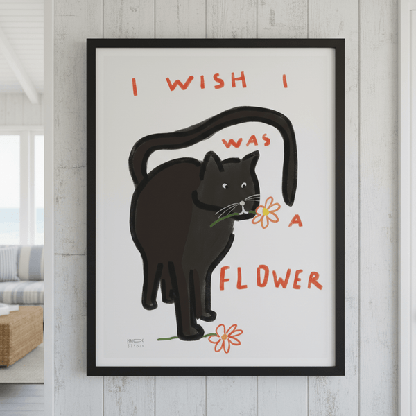 I Wish I Was a Flower Cat by Hayde Nizard | Art & Canvas Print