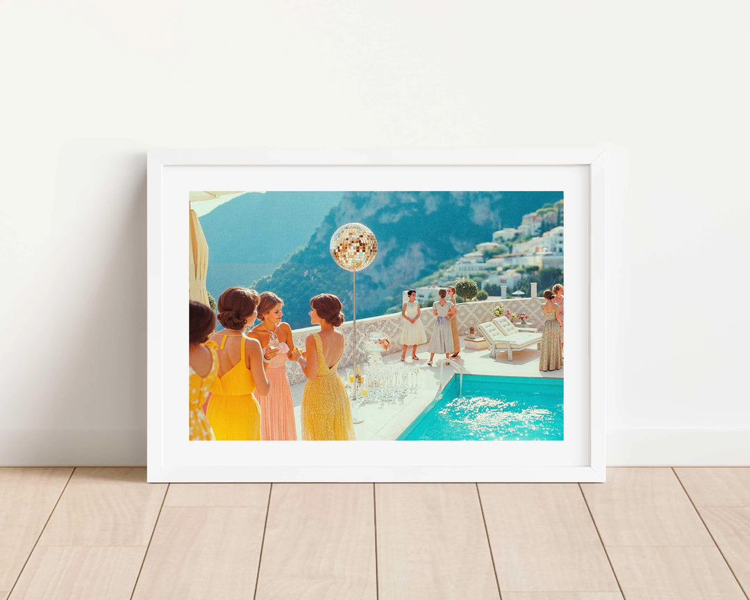 La Dolce Vita Prom in Positano,gallery wall,white border