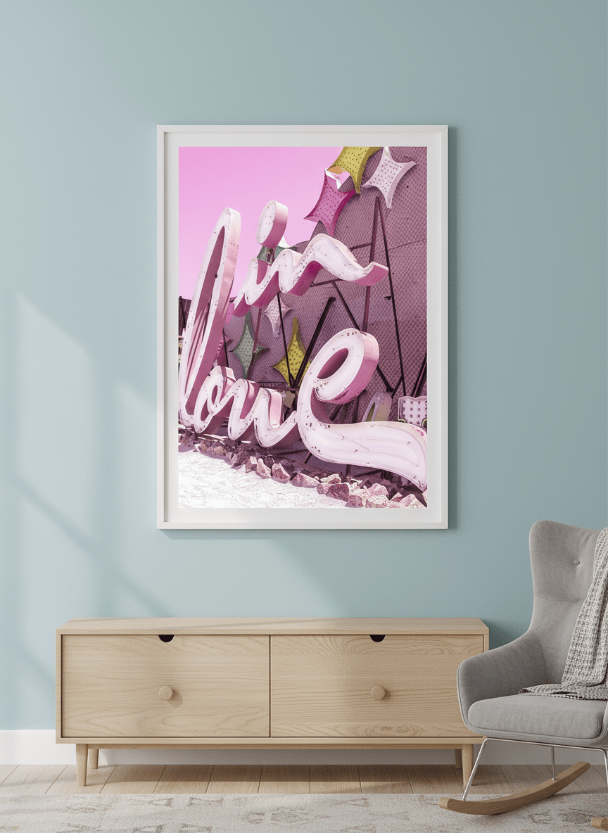 Soft neutral wall art styled in a serene nursery with pastel tones