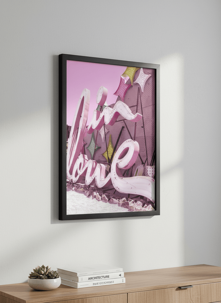 Contemporary wall art featured in a bright modern office workspace