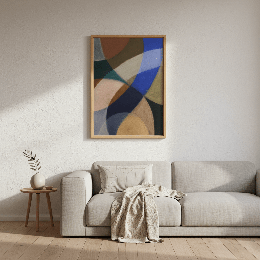 Indigo Descent by Berit Mongensen Lopez wall - art - picture - poster