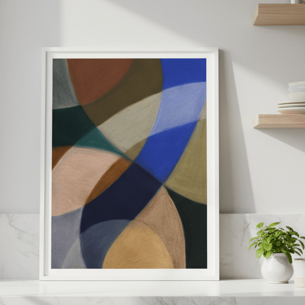 Indigo Descent by Berit Mongensen Lopez wall - art - picture - poster