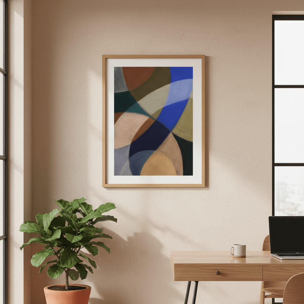Indigo Descent by Berit Mongensen Lopez wall - art - picture - poster
