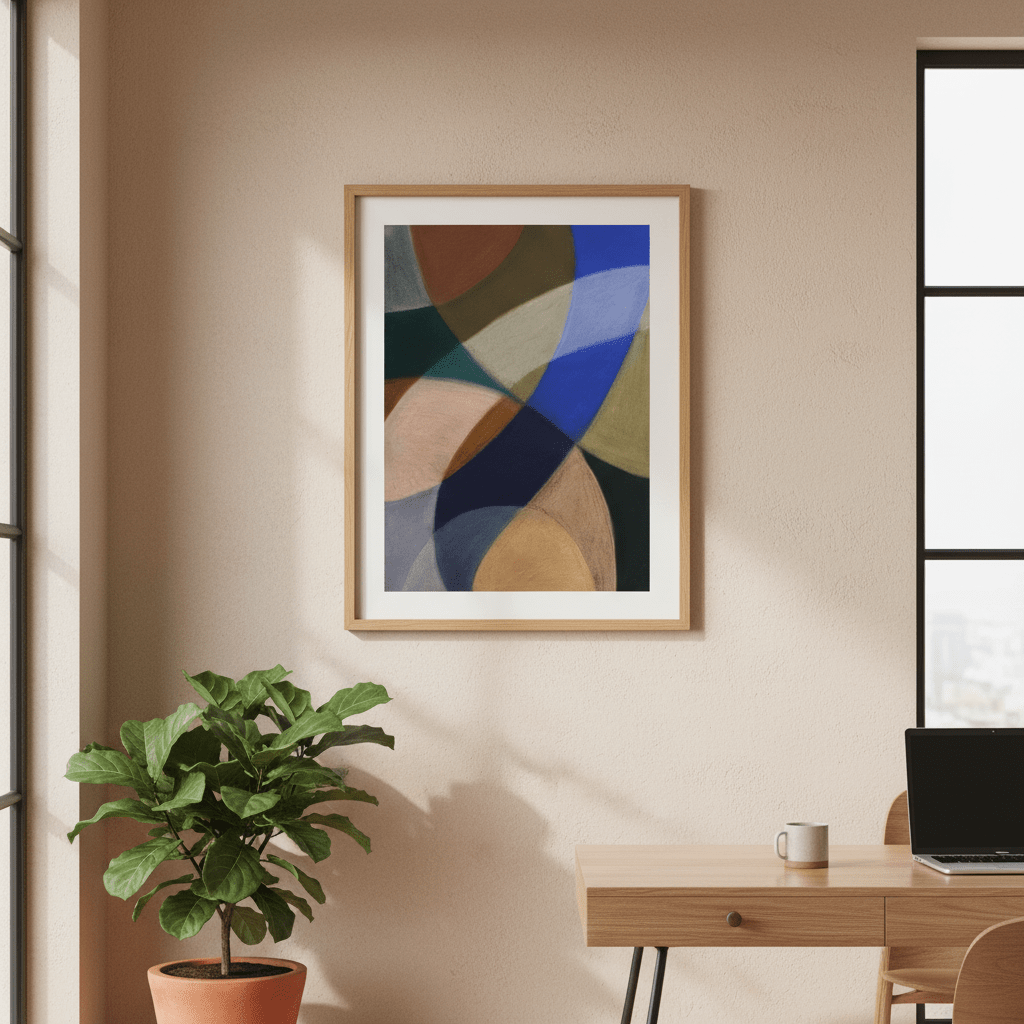 Indigo Descent by Berit Mongensen Lopez wall - art - picture - poster