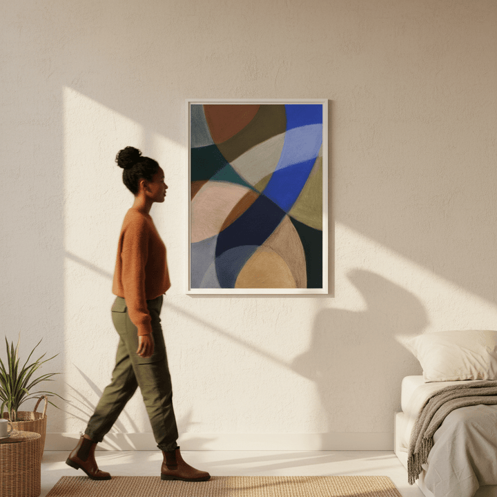 Indigo Descent by Berit Mongensen Lopez wall - art - picture - poster