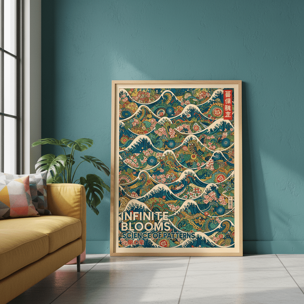 Infinite Blooms Science of Patterns wall - art - picture - poster