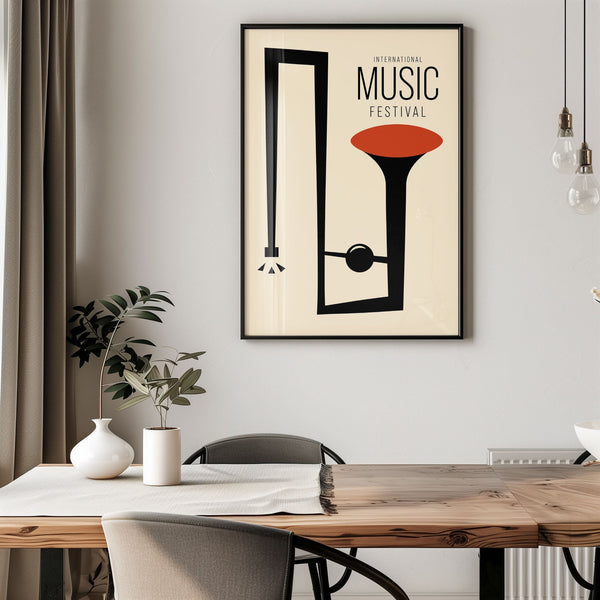 International Jazz Festival Trumbone 1973 Wall Art