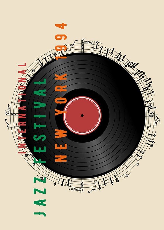 International Jazz Festival Vinyl New York '94 Wall Art