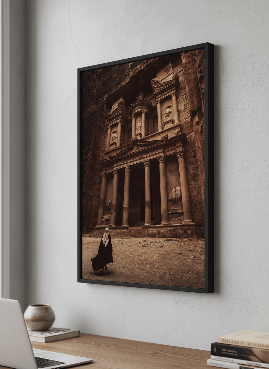 Contemporary wall art featured in a bright modern office workspace