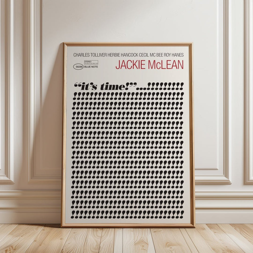 It's Time" Bluenote Jazz Wall Art By Jackie McLean - Style My Wall