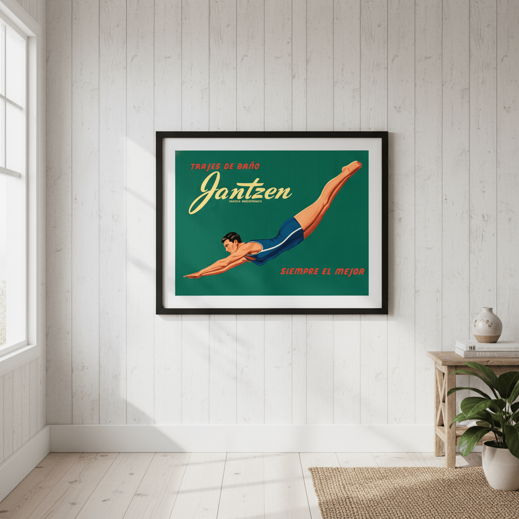 Janzten Vintage Swimwear Ad Poster wall - art - picture - poster