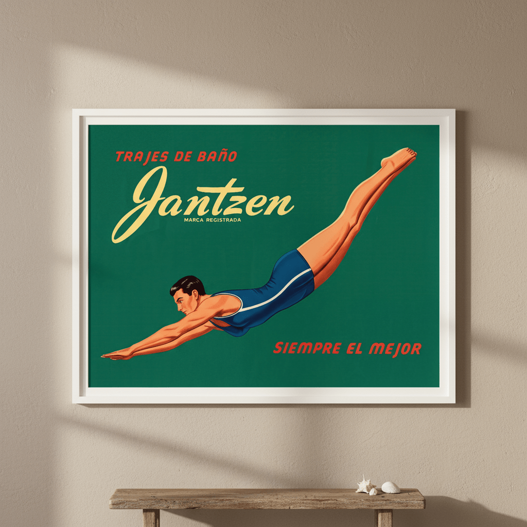 Janzten Vintage Swimwear Ad Poster wall - art - picture - poster