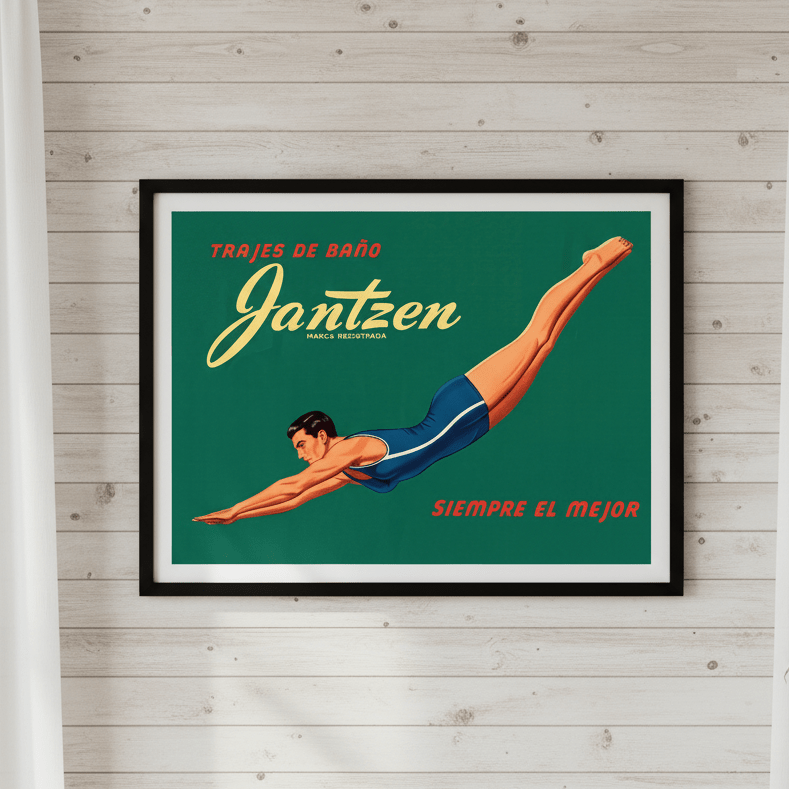 Janzten Vintage Swimwear Ad Poster wall - art - picture - poster