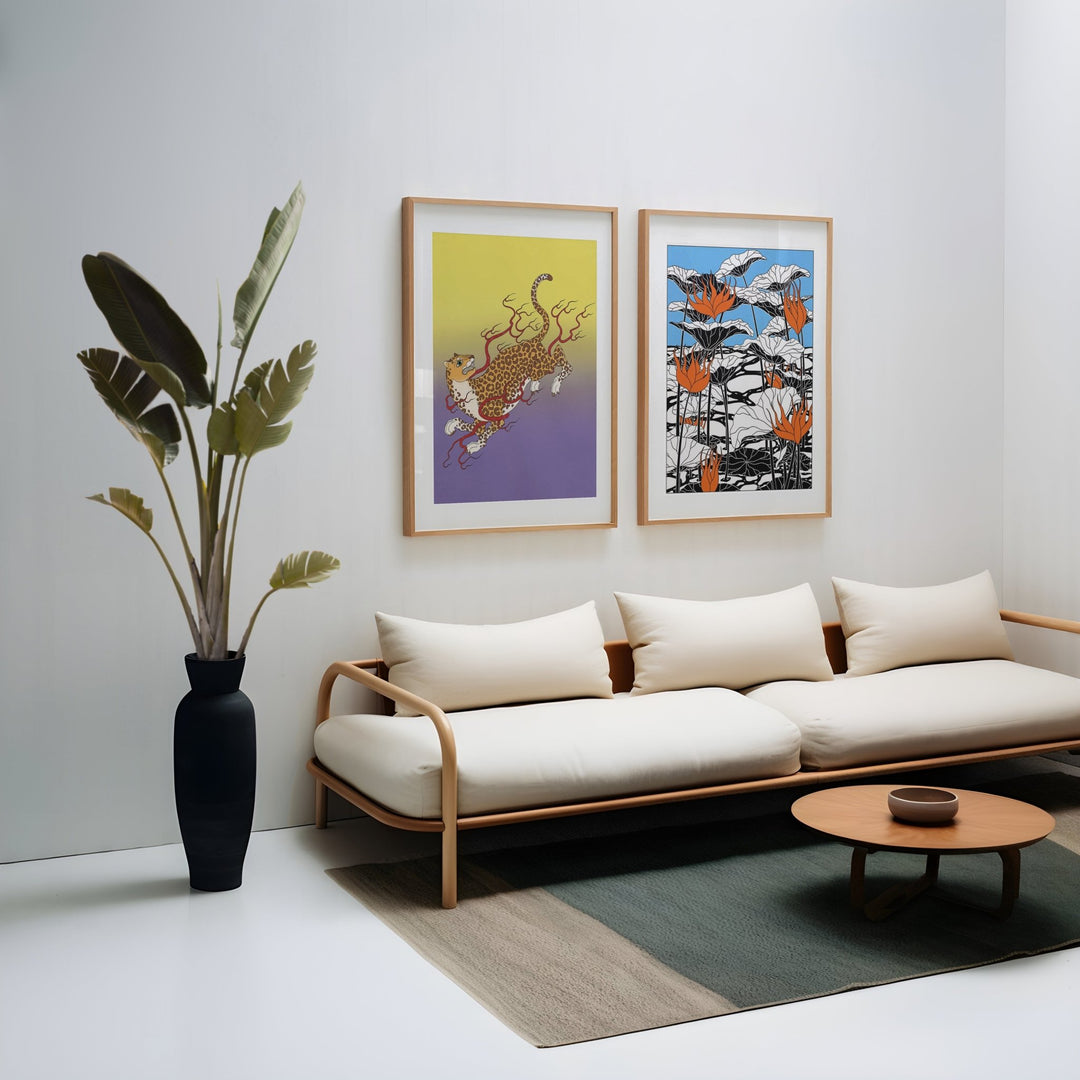 Japan Livin LaVideo Leo Set of 2 Prints by Lisa Goebel wall - art - picture - poster