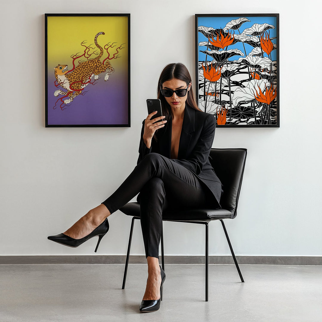 Japan Livin LaVideo Leo Set of 2 Prints by Lisa Goebel wall - art - picture - poster